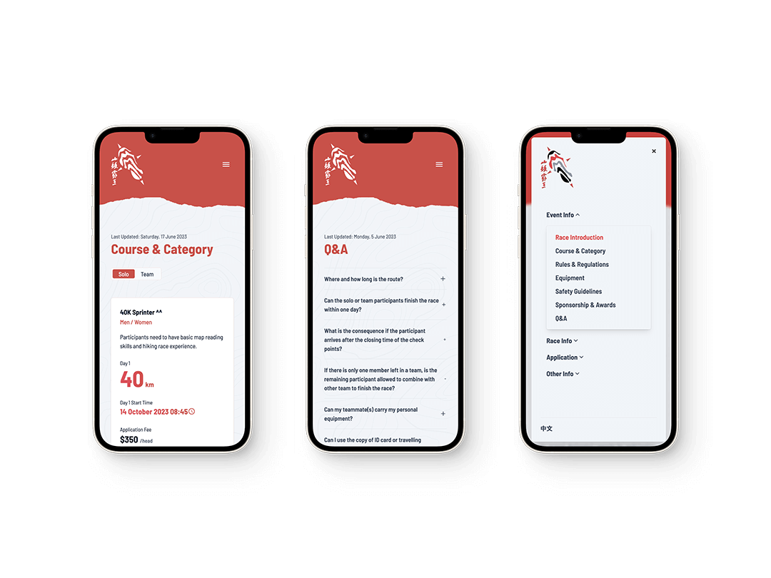 Website mockup - mobile